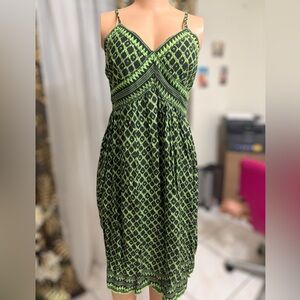 Diva Collection Strapless Dress in Lime and Black size S